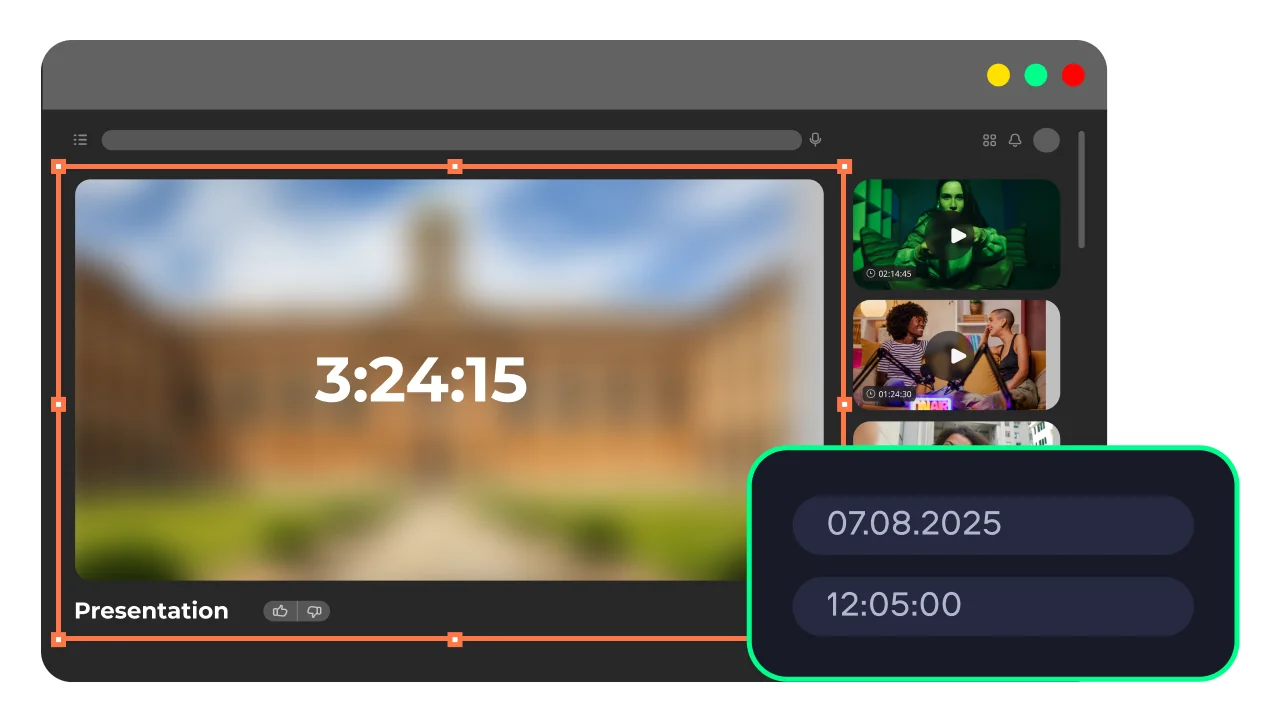 Планировщик записи в Movavi Screen Recorder