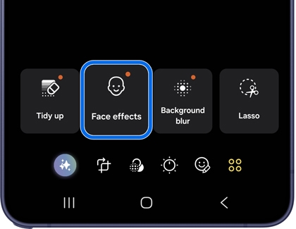 Samsung Gallery: пункт Face effects в инструментах редактирования