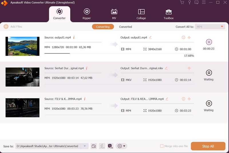Конвертация MOV в Apeaksoft Video Converter Ultimate