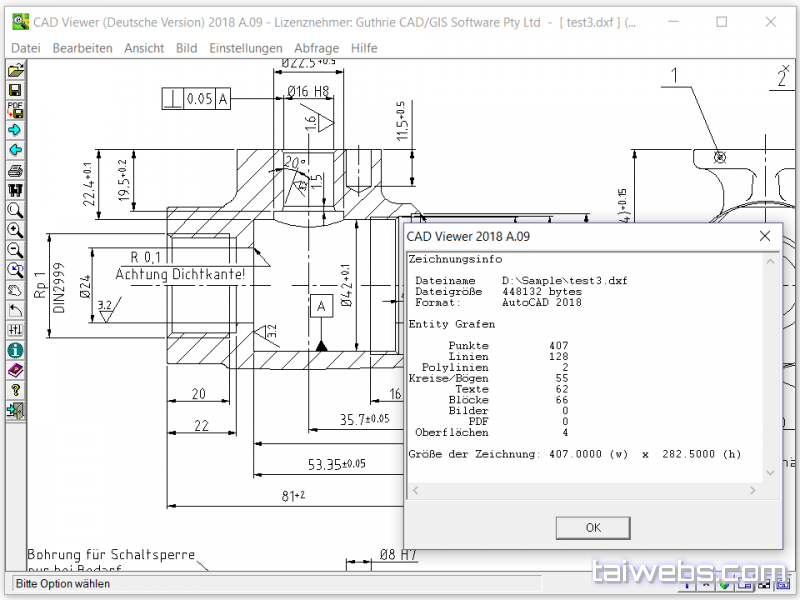Интерфейс guthrie CAD Viewer