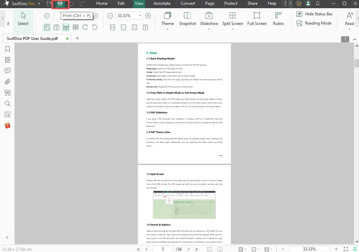 Выбор нескольких страниц на листе в SwifDoo PDF