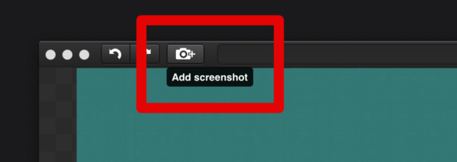 Кнопка Add Screenshot в редакторе Monosnap для добавления нового снимка под текущим изображением