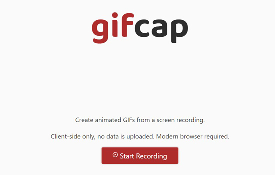 Стартовая страница GIFCAP