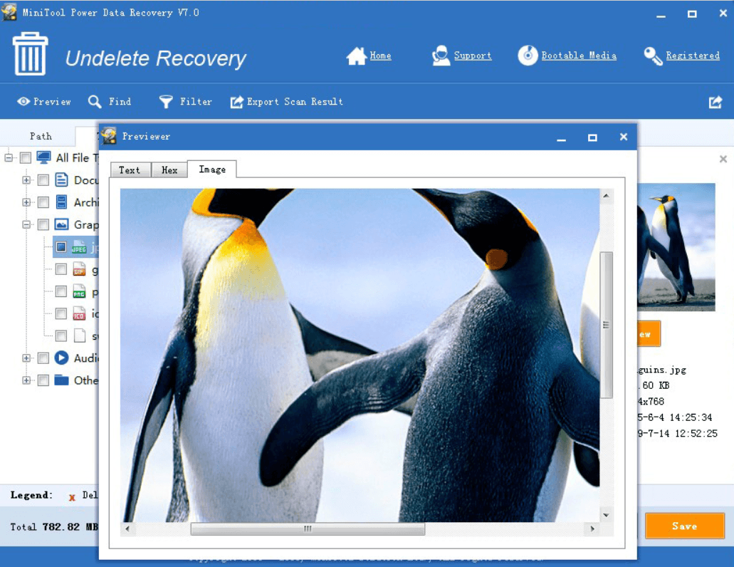 Интерфейс MiniTool Power Data Recovery