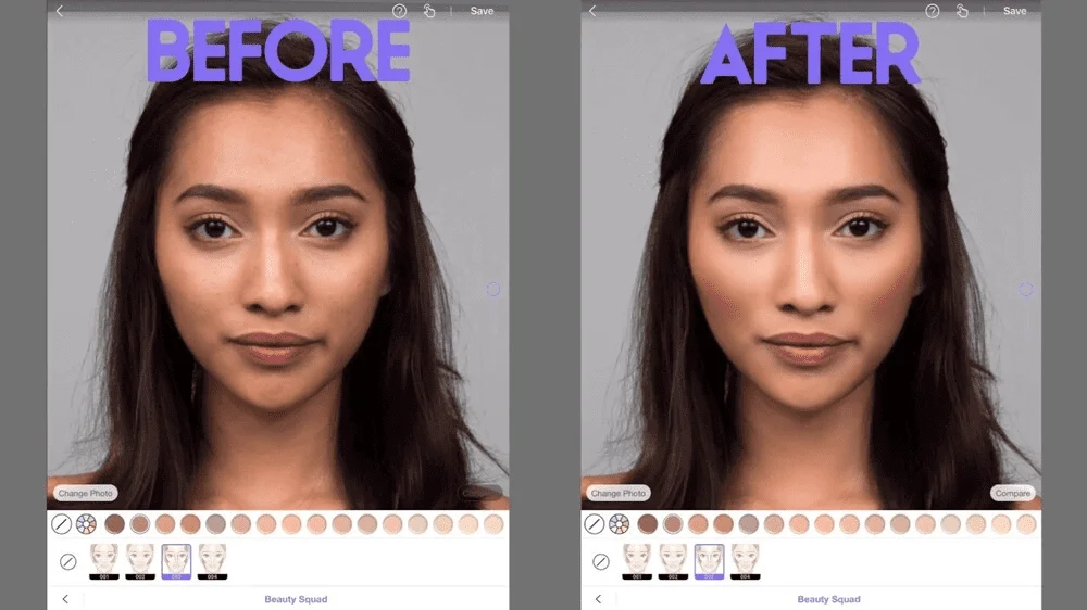 Интерфейс Perfect365