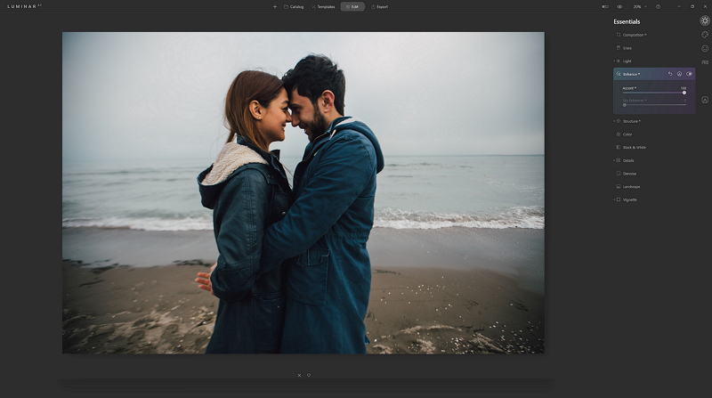 Интерфейс Luminar Neo