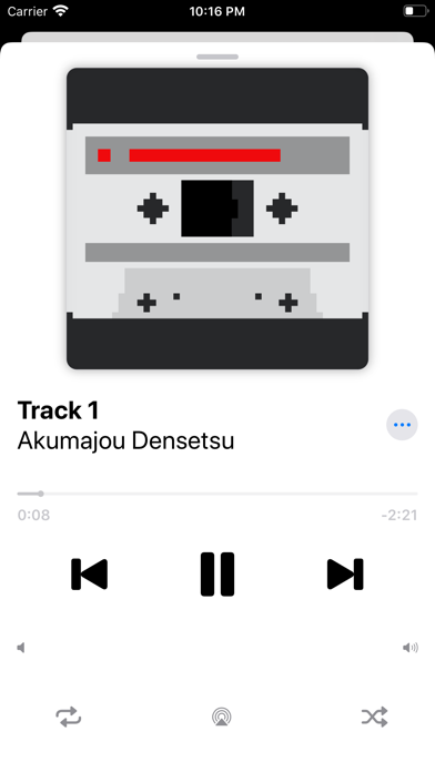 Экран воспроизведения Square Waves на iPhone
