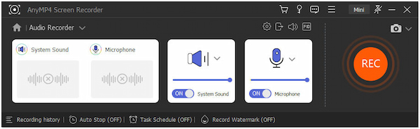 Интерфейс AnyMP4 Screen Recorder