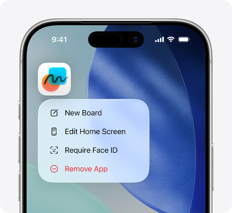Меню Remove App на iPhone
