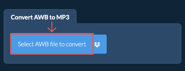 ezyZip: кнопка Select AWB file to convert