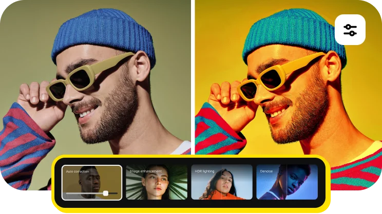 Пресеты и быстрые цветовые стили в Movavi Picverse Photo Editor