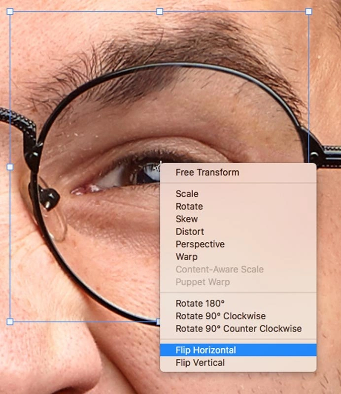 Постепенное проявление глаза по маске в Photoshop