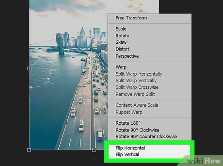 Контекстное меню отражения слоя Photoshop