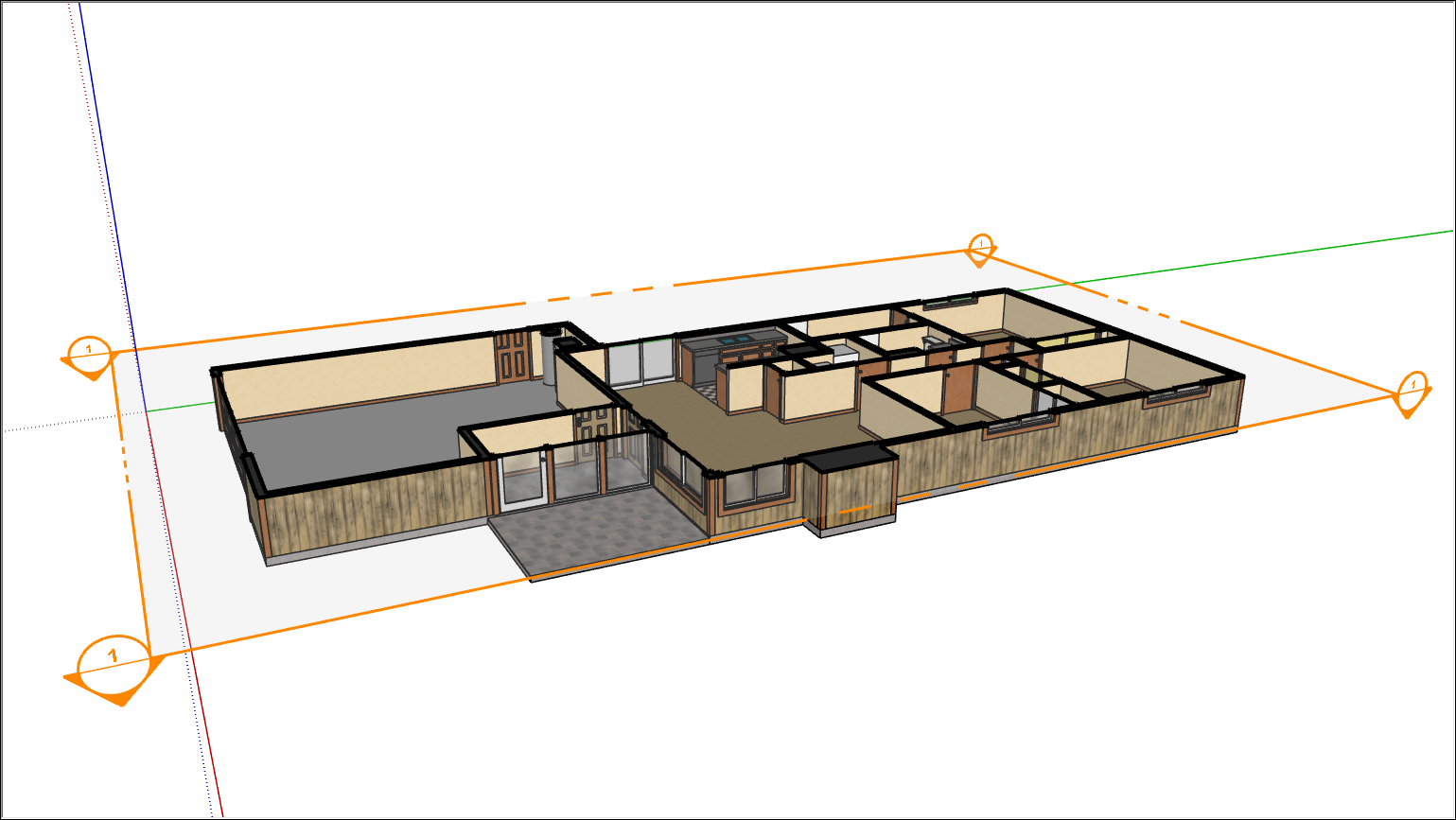 Активный разрез модели в SketchUp