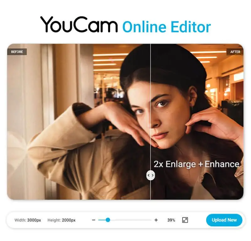 Интерфейс YouCam Online Editor