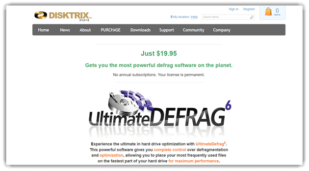 Интерфейс UltimateDefrag
