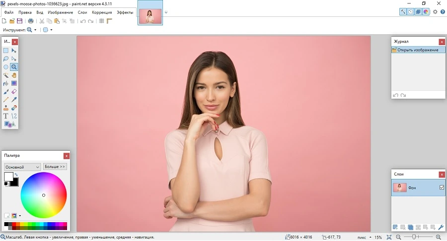 Выделение фона в Paint.NET
