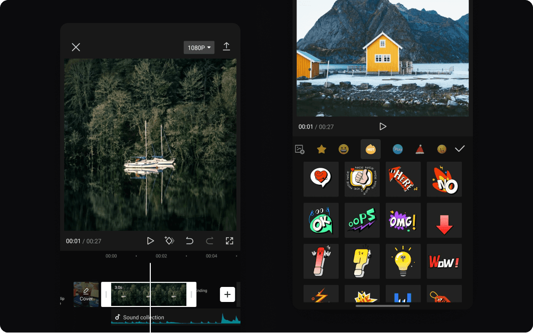 Интерфейс CapCut