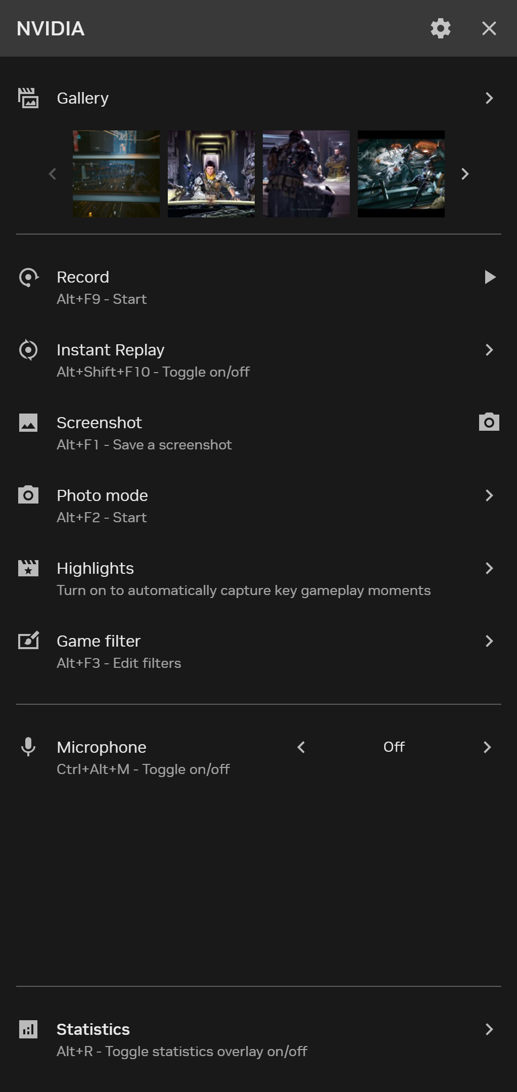 Оверлей NVIDIA App для записи и статистики