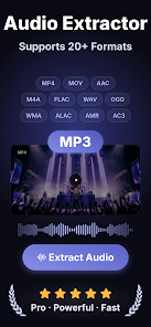 Экран Audio Extractor в Video to MP3 & Audio Converter на Android