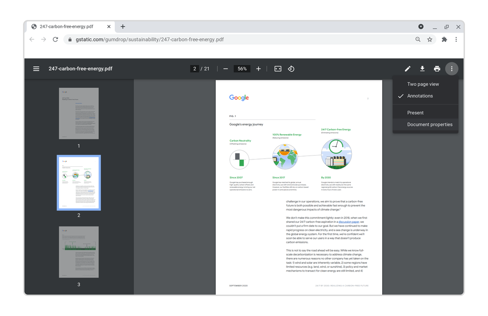 Встроенный просмотрщик PDF в Google Chrome