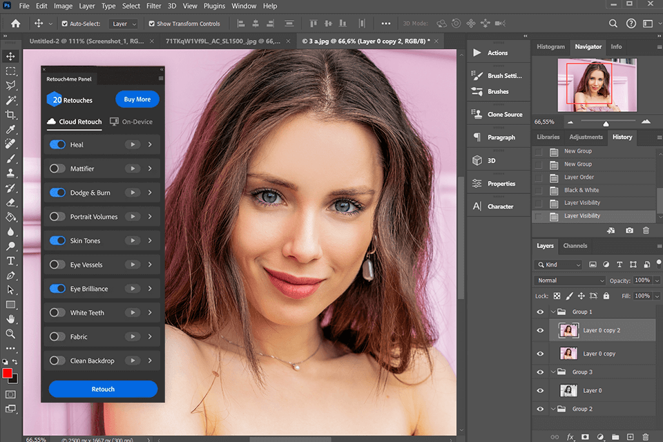 Retouch4me: панель Photoshop с модулем Heal