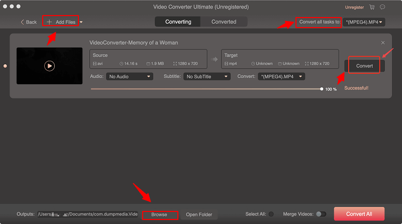 Интерфейс DumpMedia Video Converter