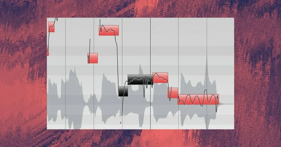 Интерфейс Cubase VariAudio с нотными сегментами вокала