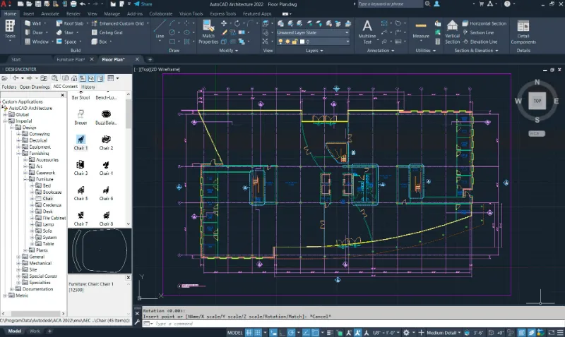 Интерфейс AutoCAD Architecture