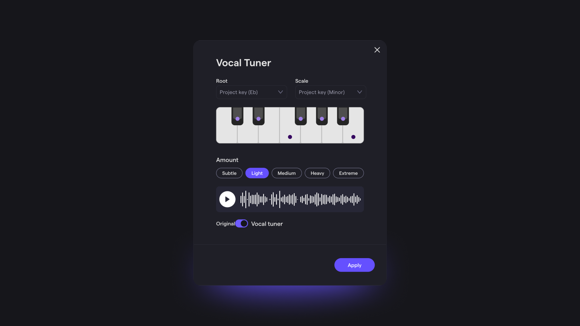 Vocal Tuner в Soundtrap