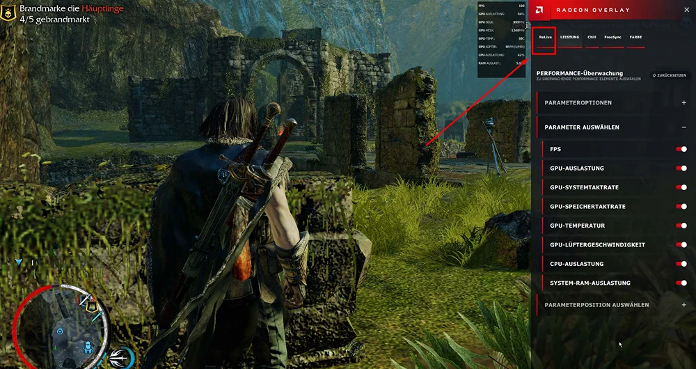 Интерфейс прежнего AMD Radeon ReLive