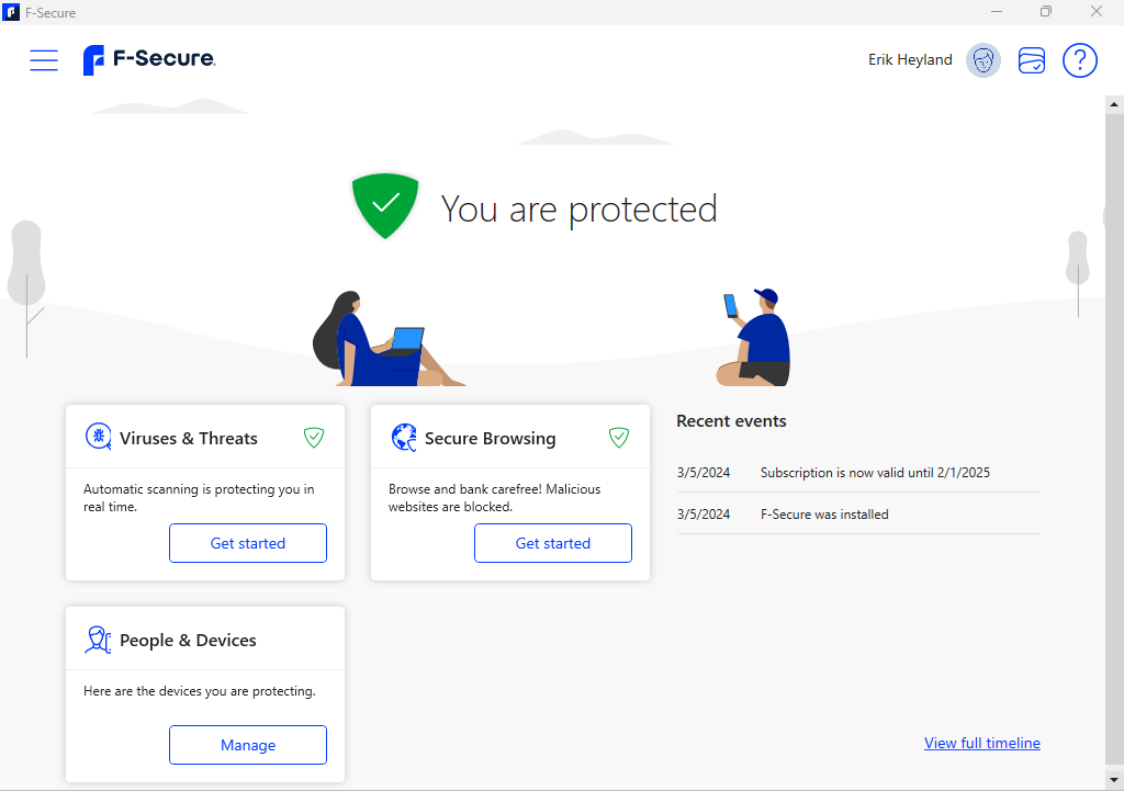 Интерфейс F-Secure