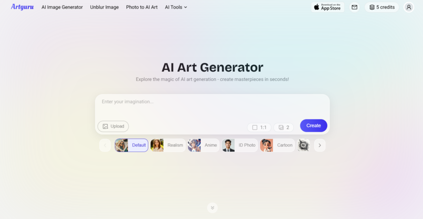 Интерфейс Artguru для замены лица