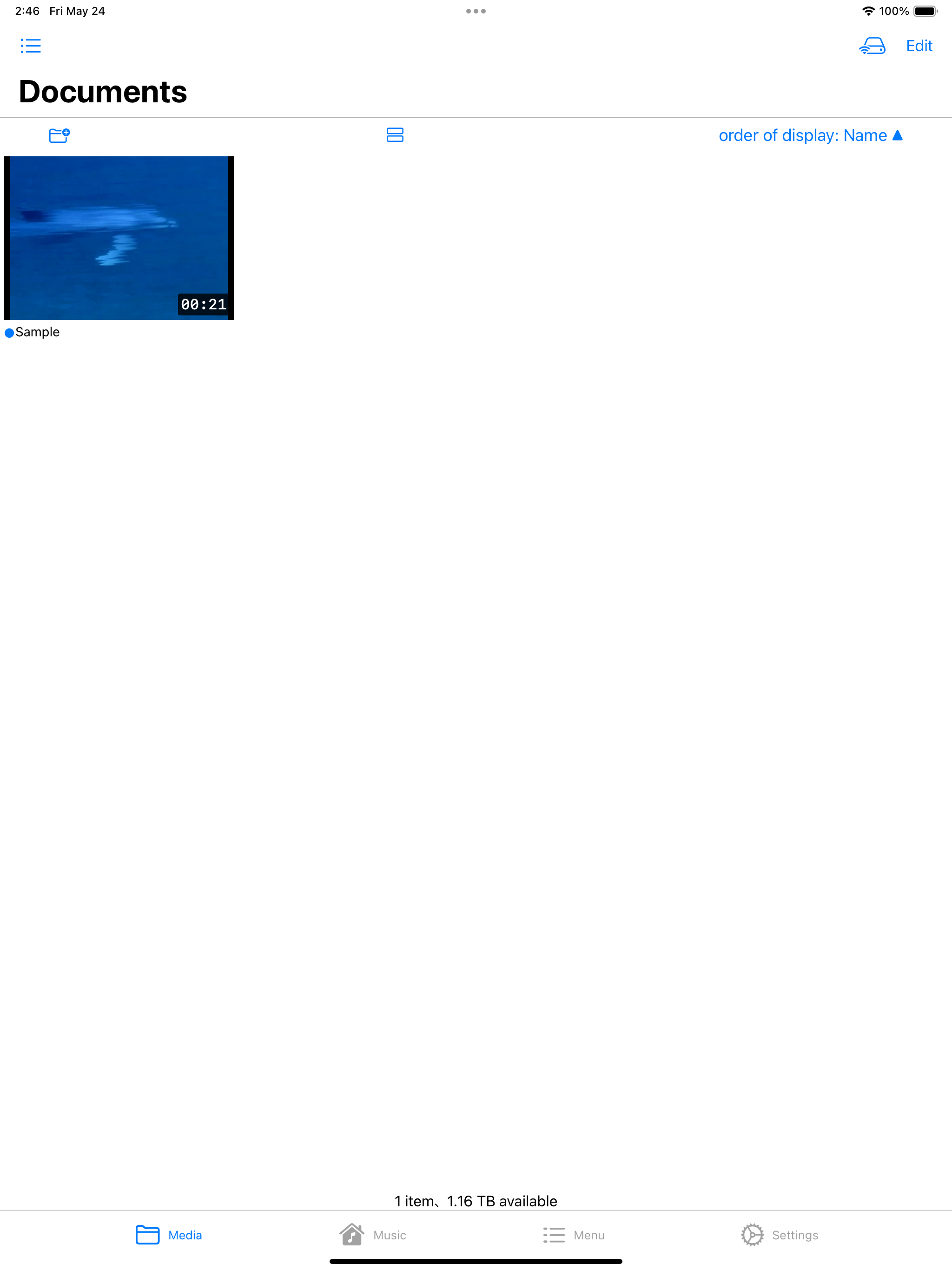 Интерфейс медиатеки WMDPlayer на iPhone