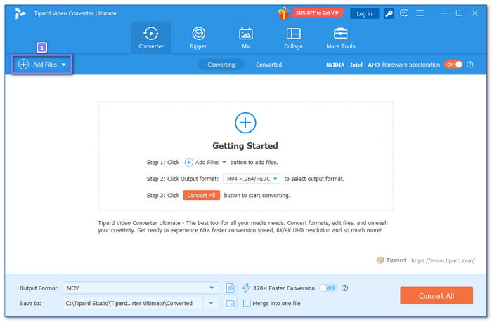 Tipard Video Converter Ultimate: импорт SWF в видеоконвертер