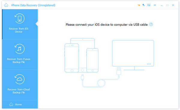 Режимы восстановления в Apeaksoft iPhone Data Recovery