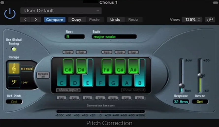 Flex Pitch и Pitch Correction в Apple Logic Pro
