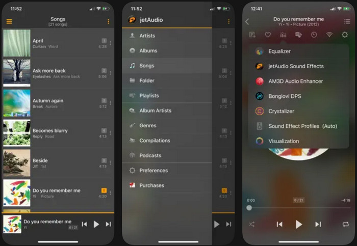 Интерфейс jetAudio