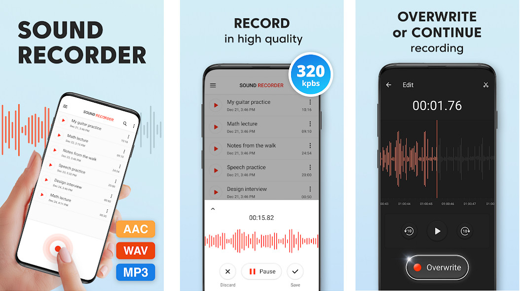 Интерфейс Voice Recorder Plus Rec Sound от Digitalchemy