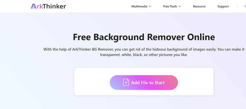 Загрузка фотографии в ArkThinker Background Remover