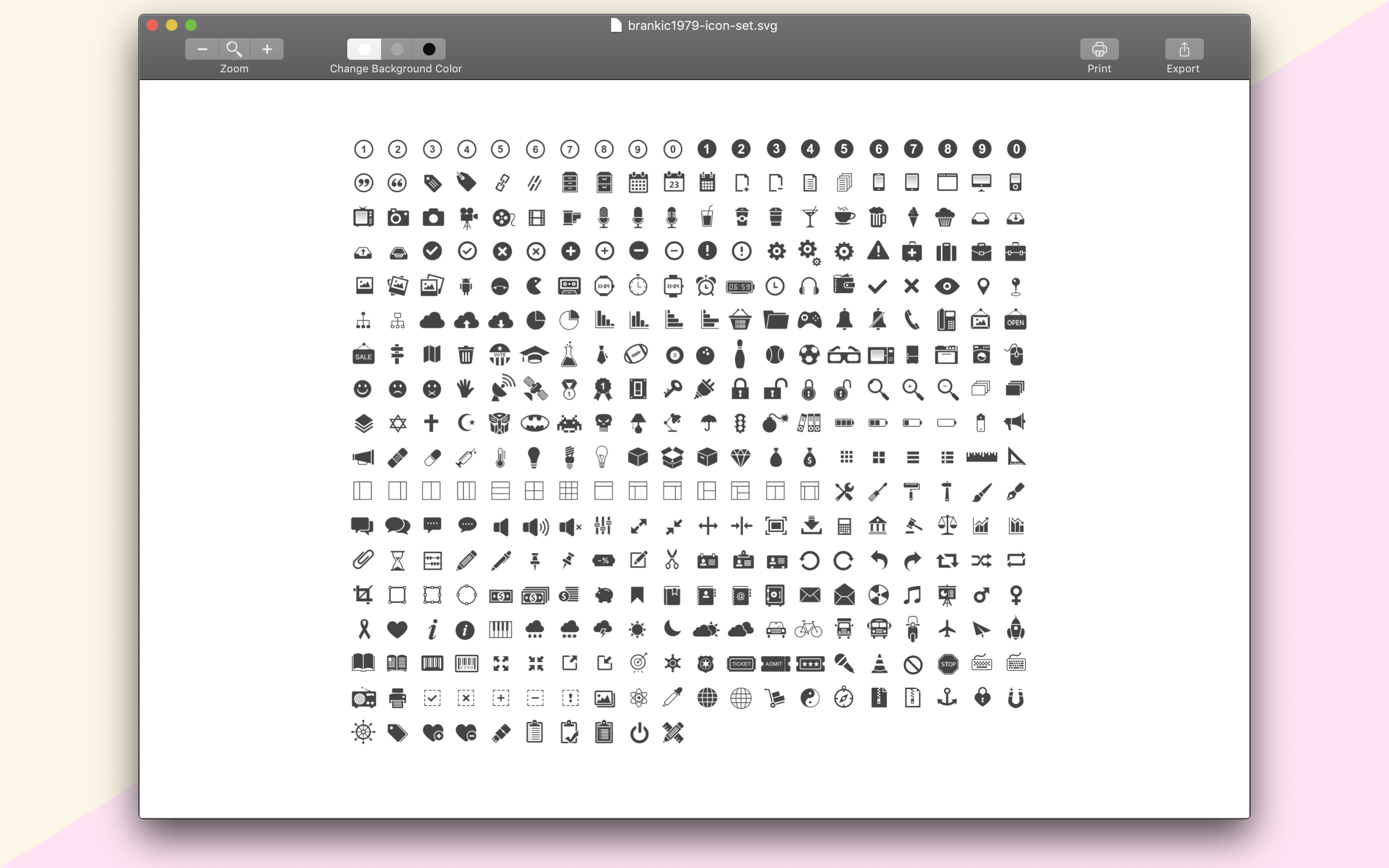 SVGViewer для macOS с открытым векторным изображением и панелью просмотра