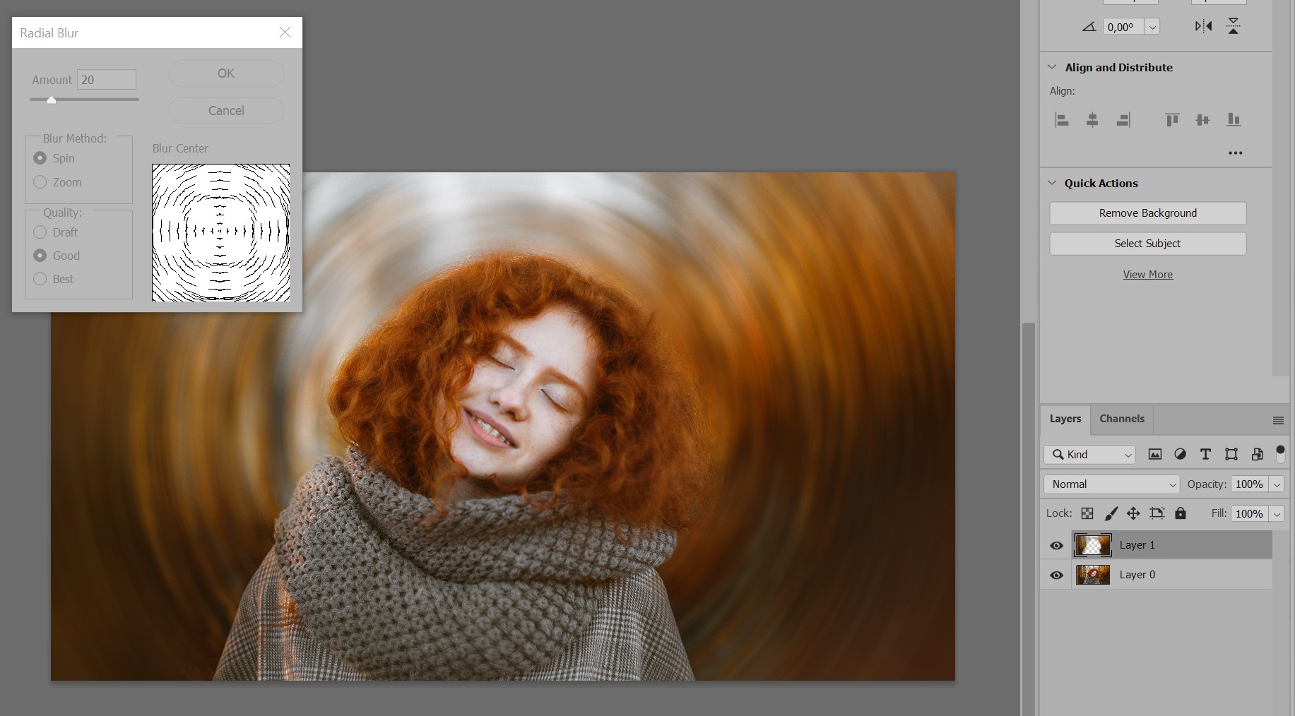Photoshop: двойная экспозиция, этап компоновки
