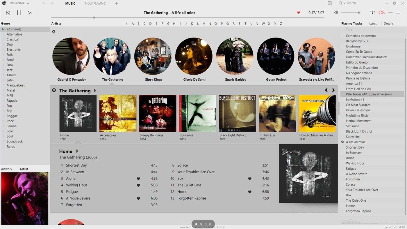 Интерфейс MusicBee