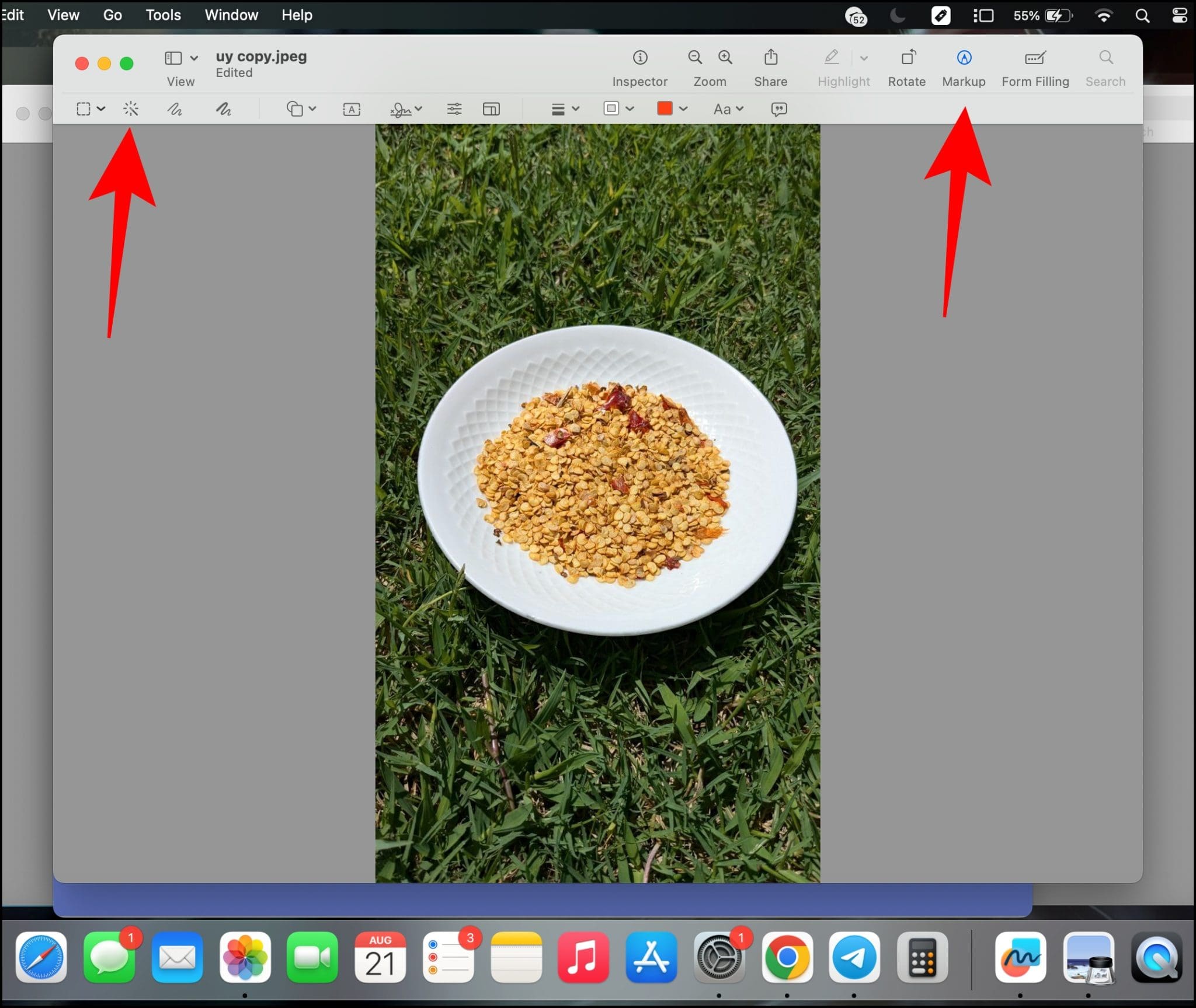 Preview в macOS: панель разметки и инструменты работы с фоном