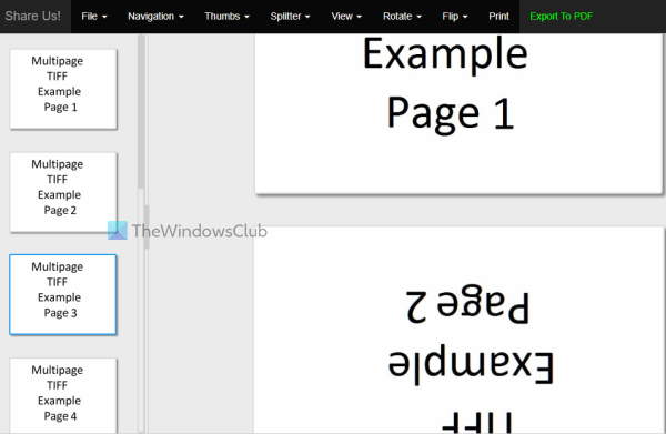 Online Document Viewer с открытым многостраничным TIFF
