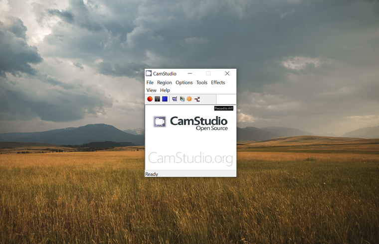 Окно CamStudio с командами записи