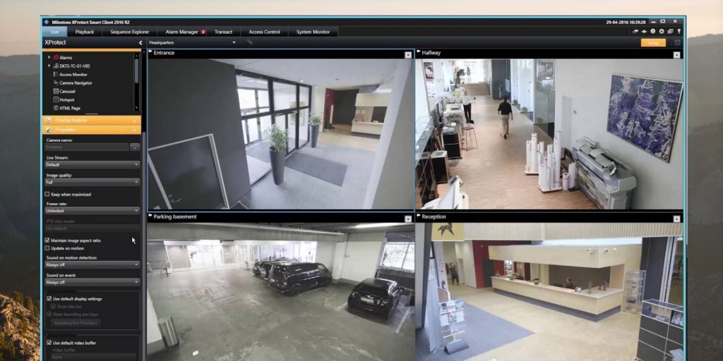 Клиентский интерфейс XProtect