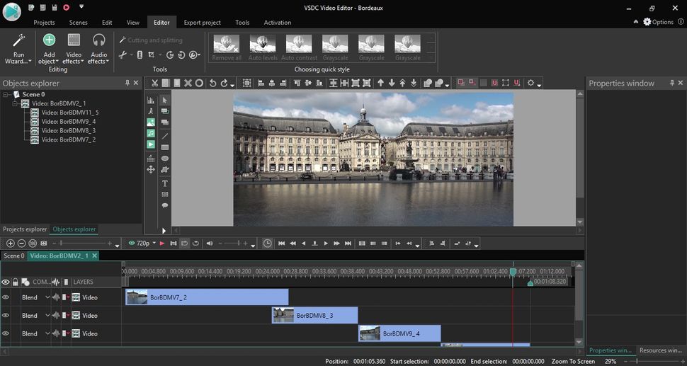 Интерфейс VSDC Free Video Editor на Windows
