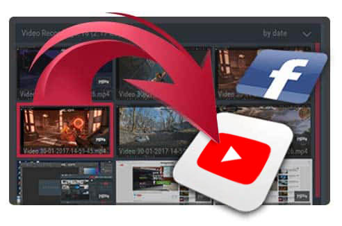 Экспорт и загрузка записи Action! на YouTube или Facebook