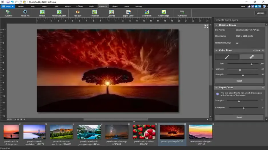 Интерфейс PhotoPad